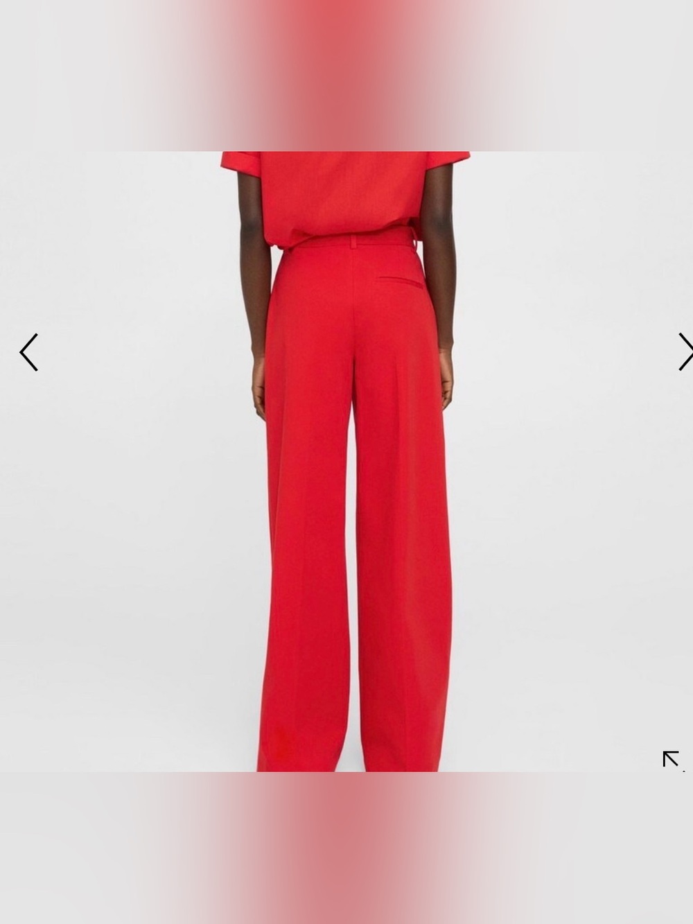 MWT Theory Red Wide-Leg Trousers